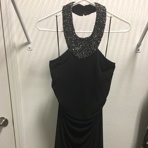 Size 10 evening black dress with sequins